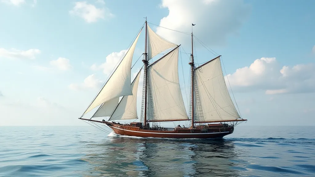 A clinker boat sailing