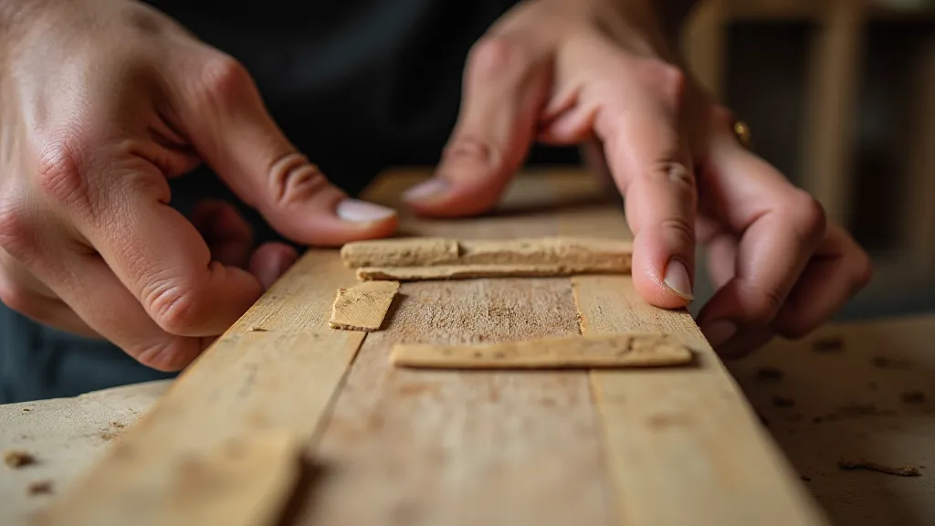 Hands shaping wood for dhow hull