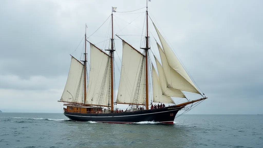 Falmouth Working Boat sailing at sea