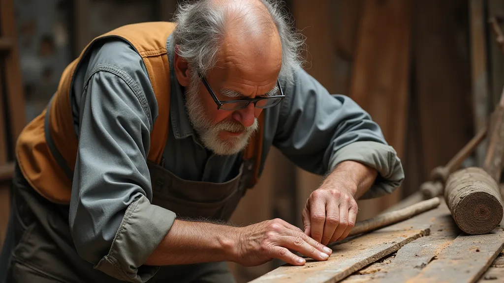 Mediterranean shipwright working