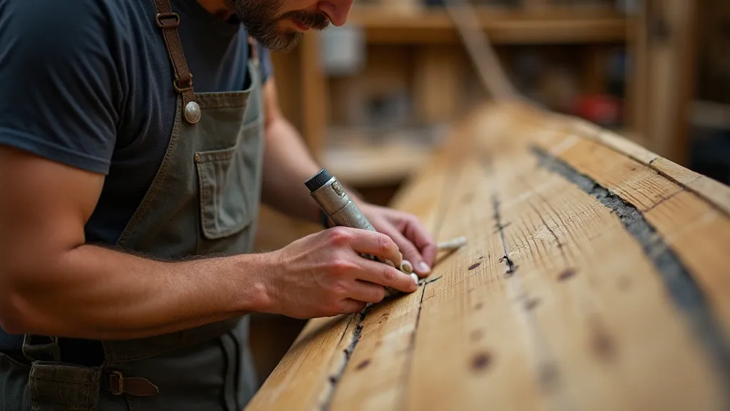 Shipwright working on Pinisi hull