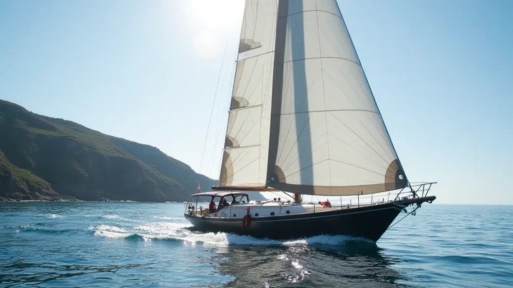 Restored Topaz boat sailing